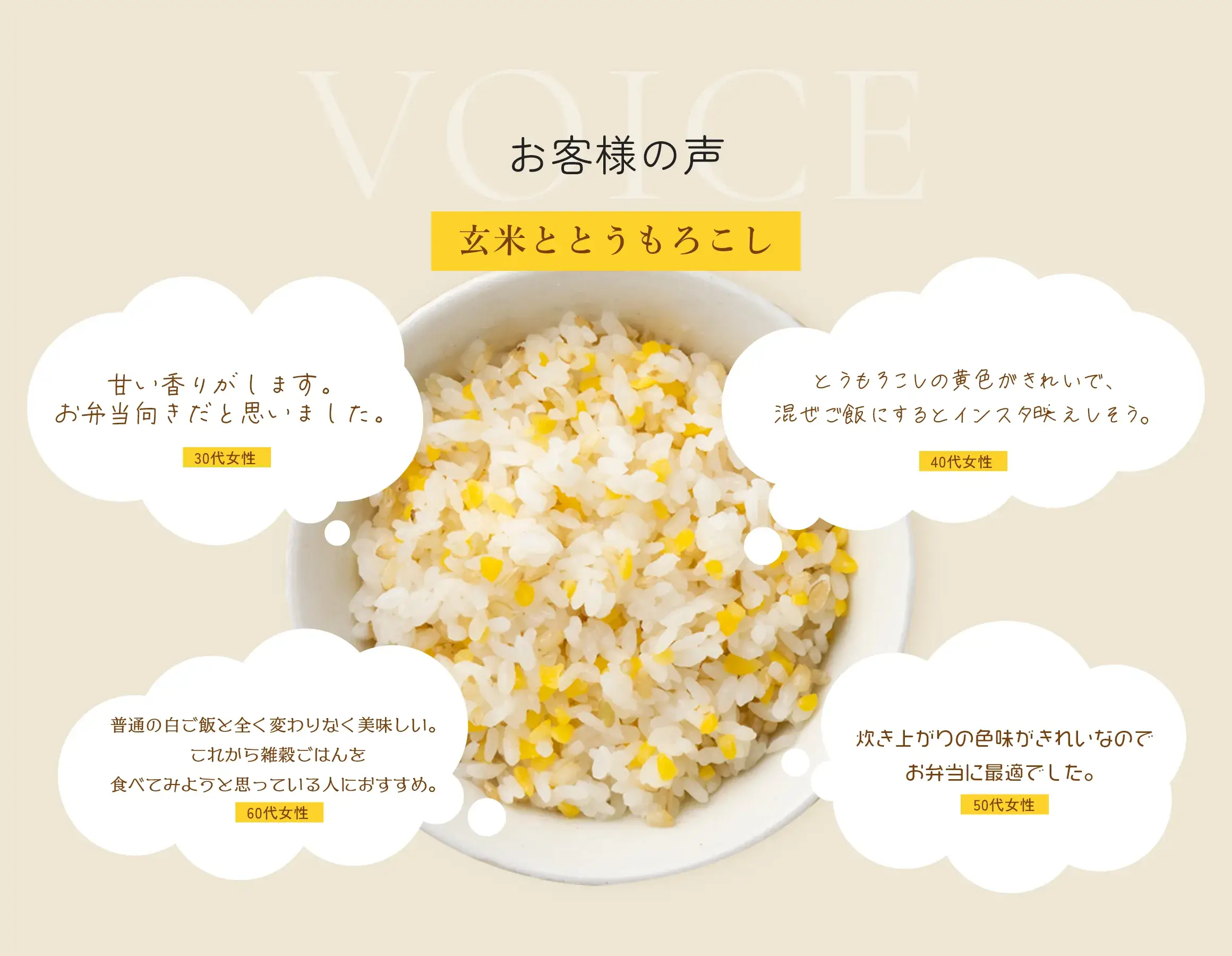 玄米ととうもろこし