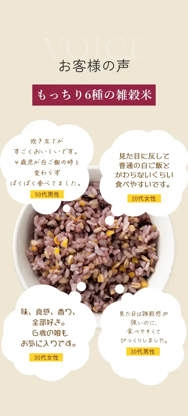 もっちり6種の雑穀米