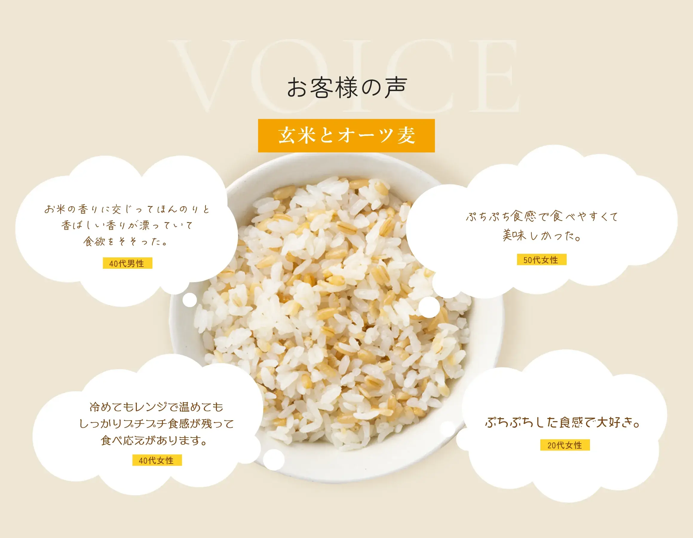 玄米とオーツ麦